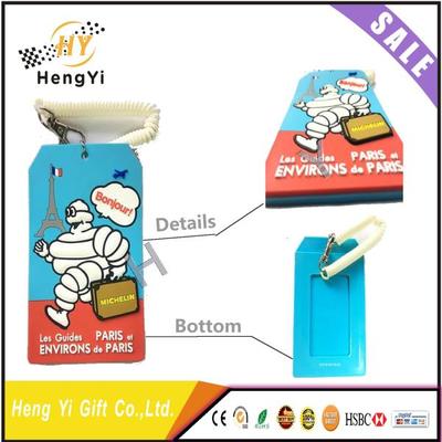 硅胶行李牌定制LOGO旅行箱标签姓名挂牌PVC软胶卡套登机托运吊牌